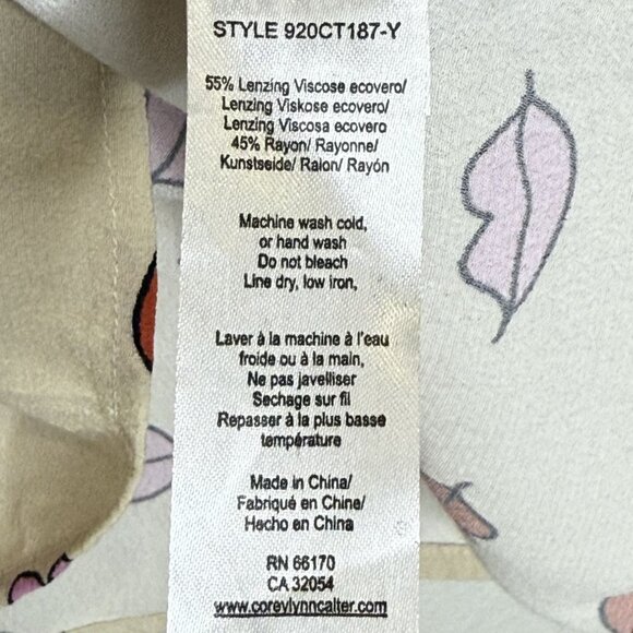 Anthropologie Corey Lynn Calter "Bisous" Lips Print Blouse, M - Picture 9 of 9